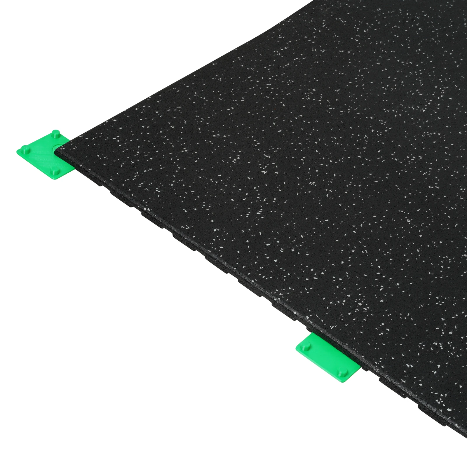 Verwendung des Verbinders an der Seite und Ecke der Connect PRO Matte Detail auf Seite und Ecke der Connect PRO Matte mit montierten Verbindern