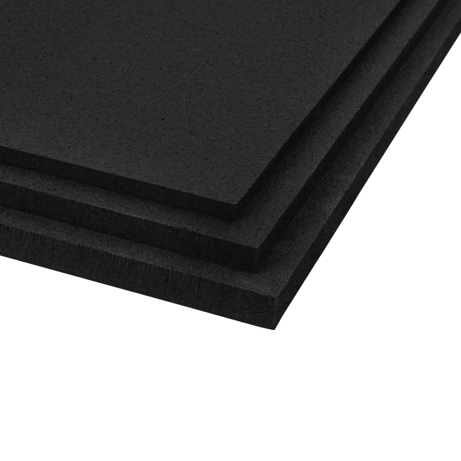 Gummimatte PRO Quadrat 100x100 cm - Übersicht der verfügbaren Stärken Vergleich der Stärken von Gummimatten PRO Quadrat: 10mm, 15mm, 20mm