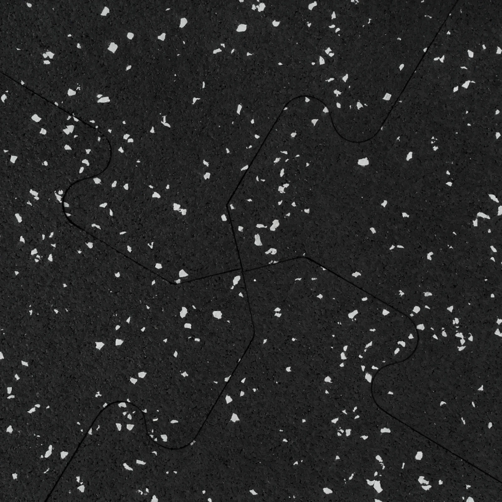 Perfekte Verbindung der Mosaic Puzzles ohne sichtbare Fugen Nahaufnahme der präzisen Verbindung der Gummi-Puzzles Mosaic
