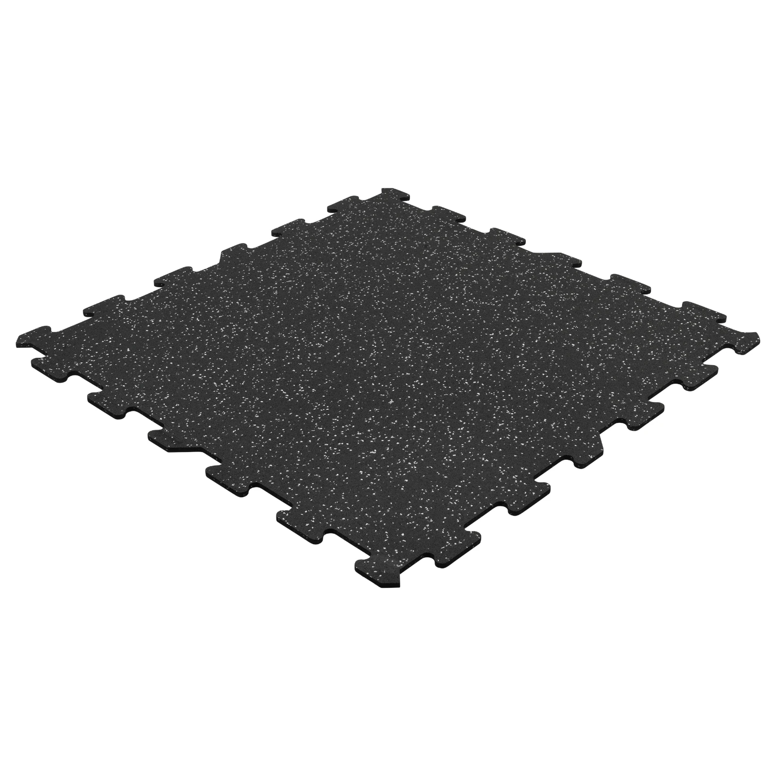 Boden-Puzzlematte PRO Slim Mosaic 8mm - Ansicht der gesamten Platte Gummimatte PRO Slim Mosaic 8mm mit grauem EPDM in isometrischer Projektion